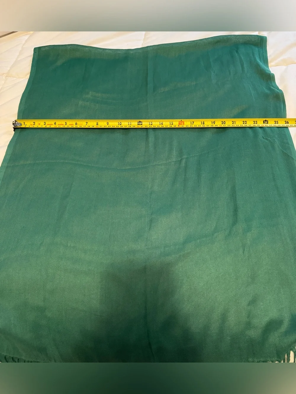 Green Fringe Scarf / Wrap NWOT